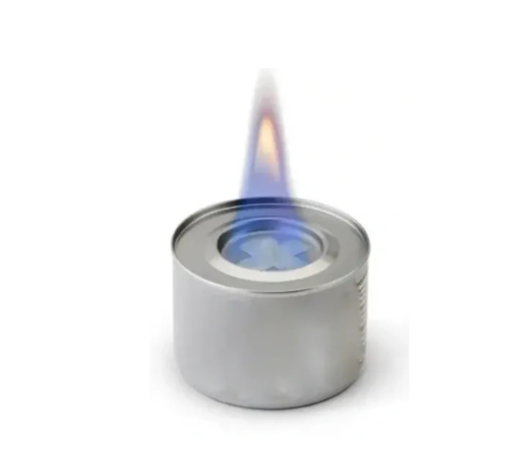 Gel fuel canister for chafer dish food warmer